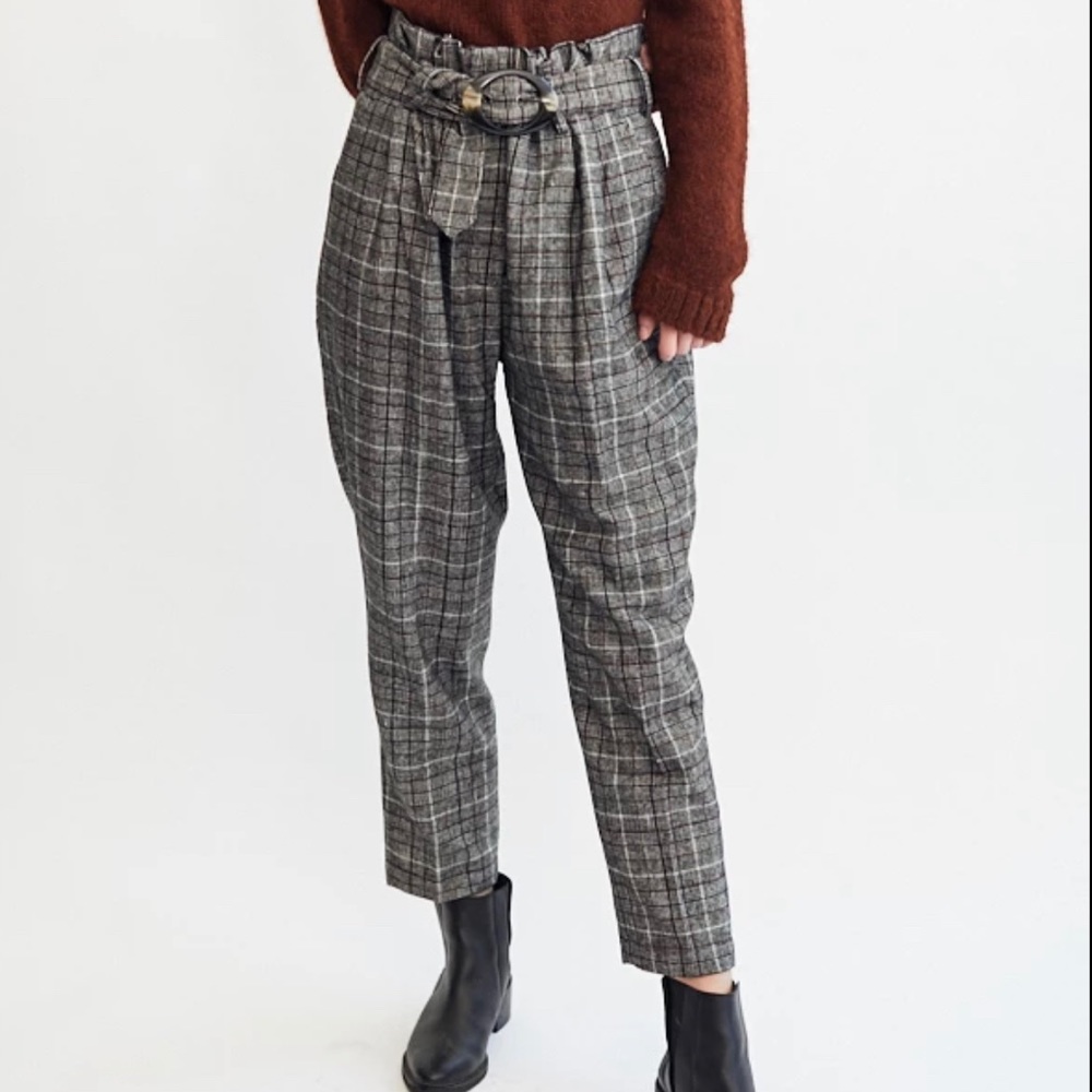 Native Youth Aretha check trouser